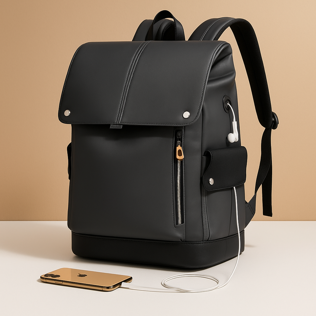 Zaino da Laptop in Pelle Impermeabile per Uomo | Maxwell