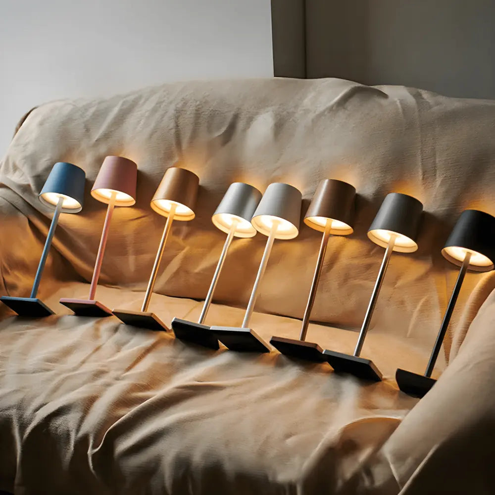 Lampada da tavolo LED moderna scandinava in alluminio 1 luce