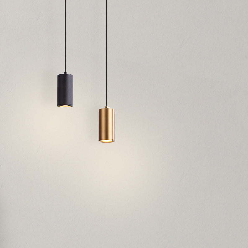 Lámpara colgante nórdica minimalista de columna de hierro 1 luz