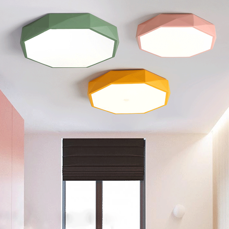 Noordse Geometrische LED Opbouw Plafondlamp 1-Licht