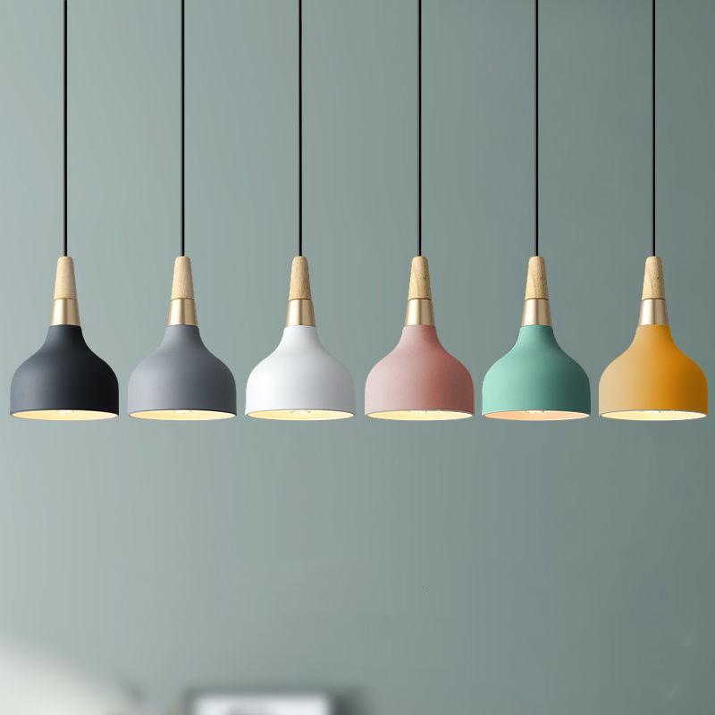 Lampada a sospensione moderna Macaron a disco, 1-Luce