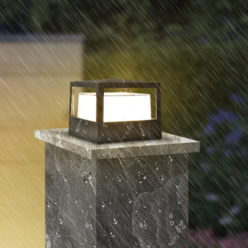 Lampada da esterno moderna quadrata LED impermeabile per paesaggio