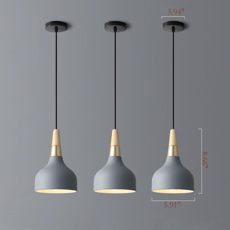Lampada a sospensione moderna Macaron a disco, 1-Luce