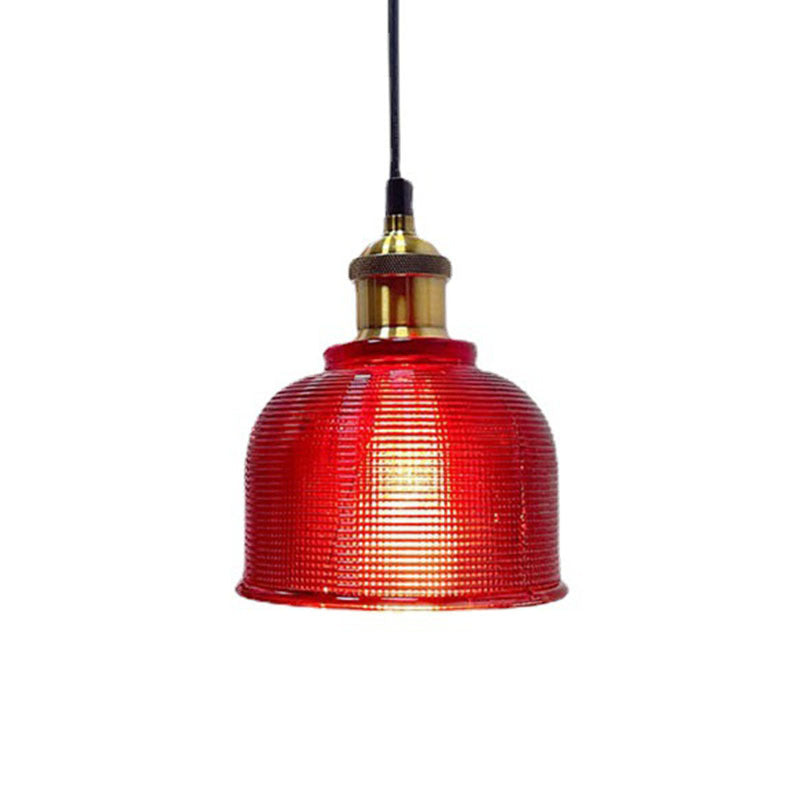 Vintage strukturierte Glas-Pendelleuchte 1-Flammig
