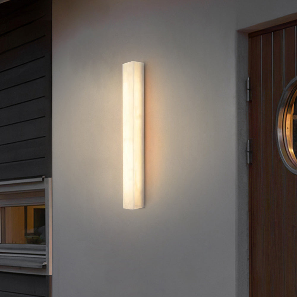 Moderner Travertin Stein zylindrische Außenwandleuchte LED 1-Flammig