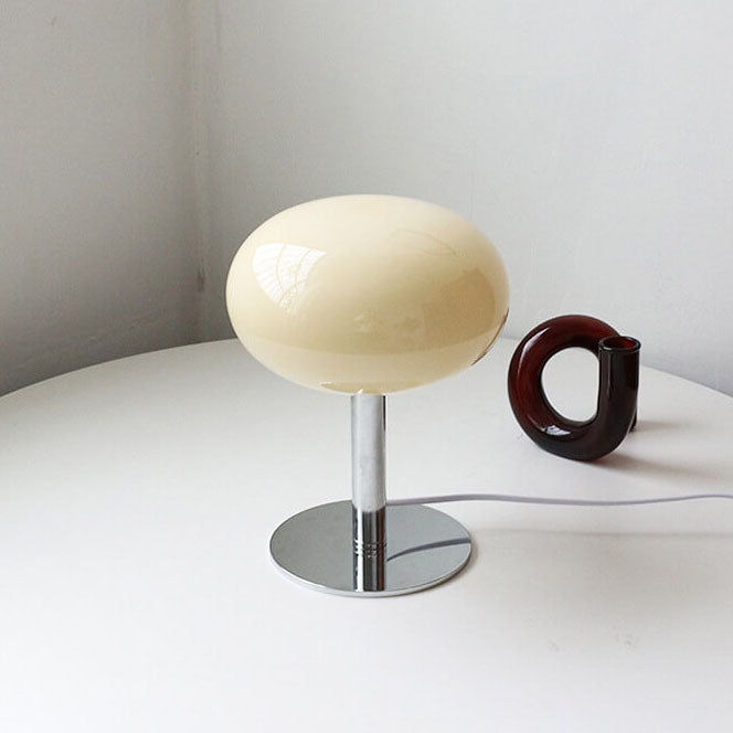 Lampada da tavolo nordica vintage in vetro rotondo a 1 luce