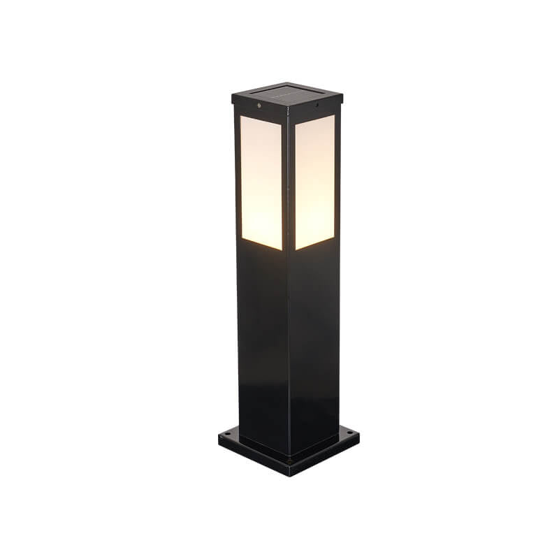 Moderne Vierkante LED Zonne-Outdoor Padlamp 1-Licht