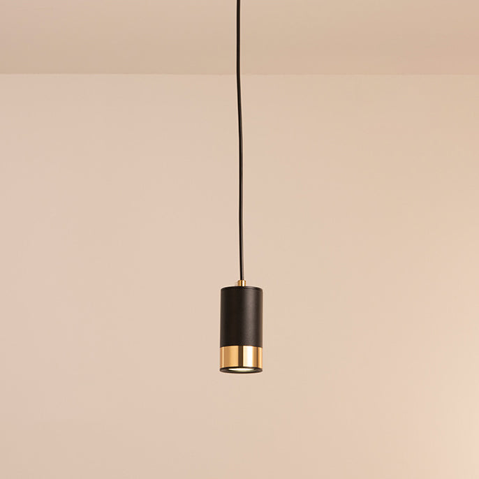 Lámpara colgante nórdica minimalista de columna de hierro 1 luz