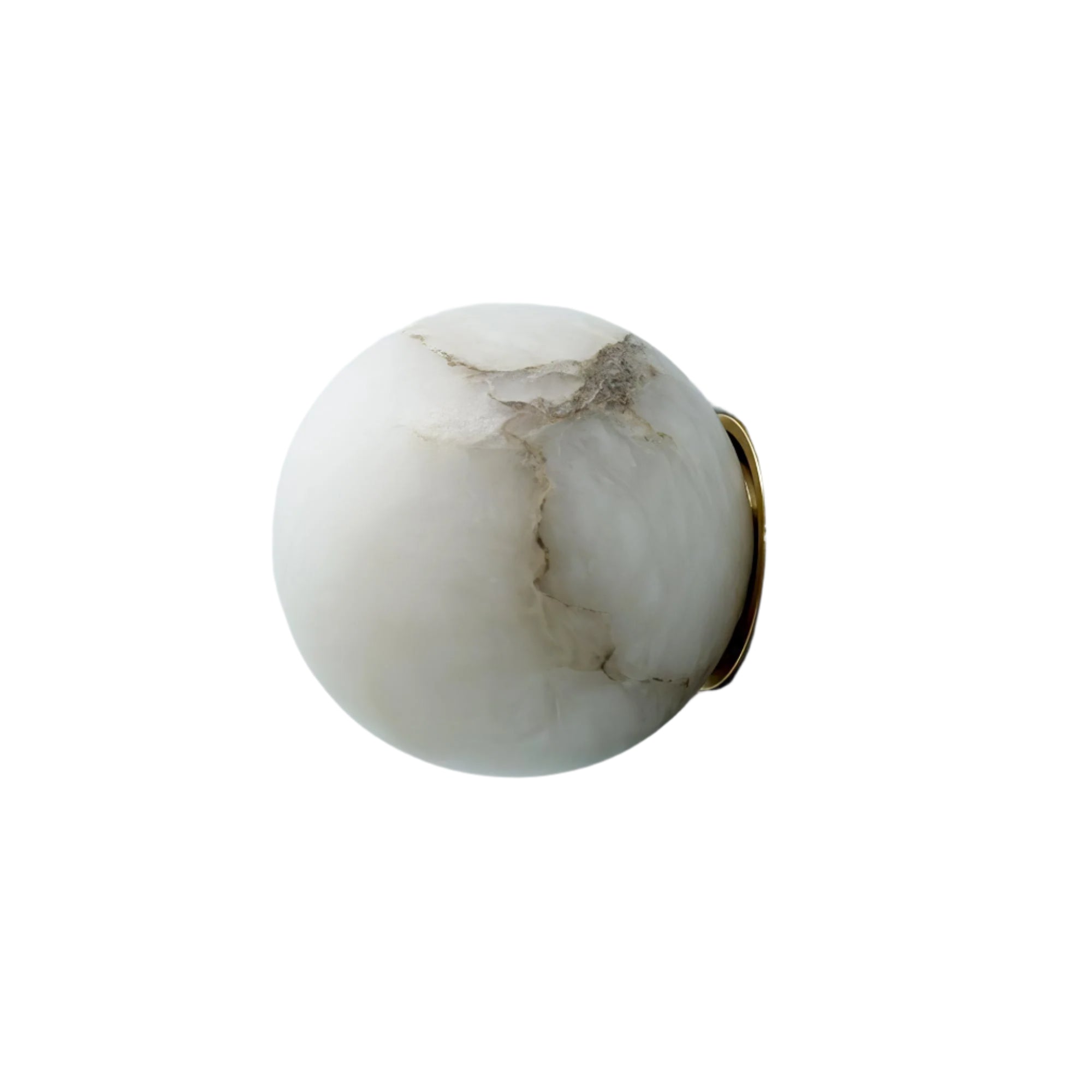 Aplique de pared LED de orbe de mármol Japandi de 1 luz