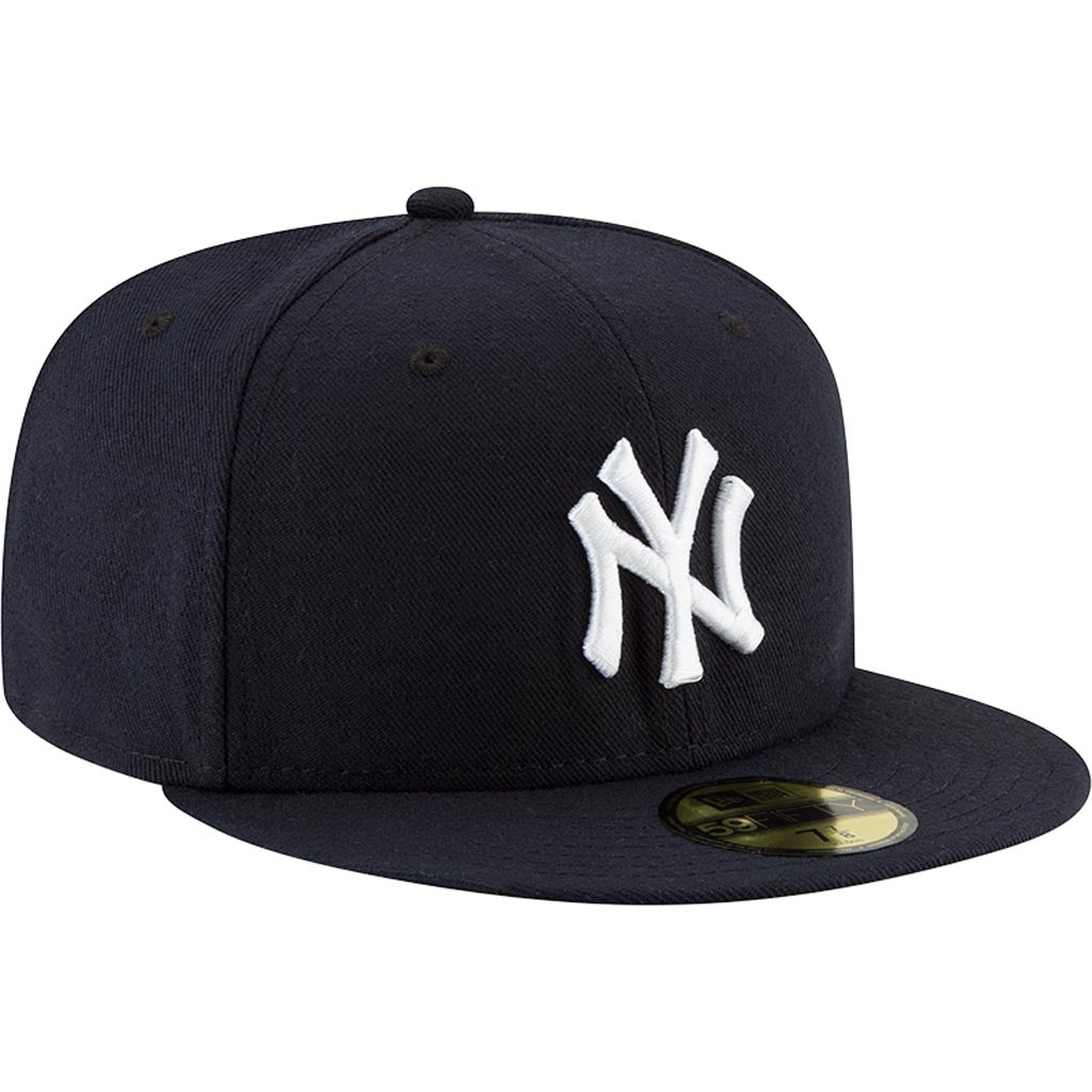 Gorra ajustada New Era 59FIFTY de la colección auténtica para jóvenes de los New York Yankees de la MLB - Azul marino