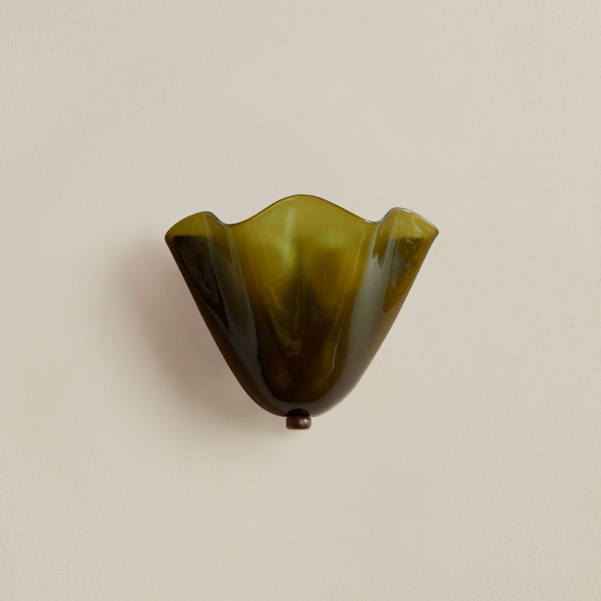 Retro Buntglas Rockmuschel LED-Wandleuchte 1-flammig