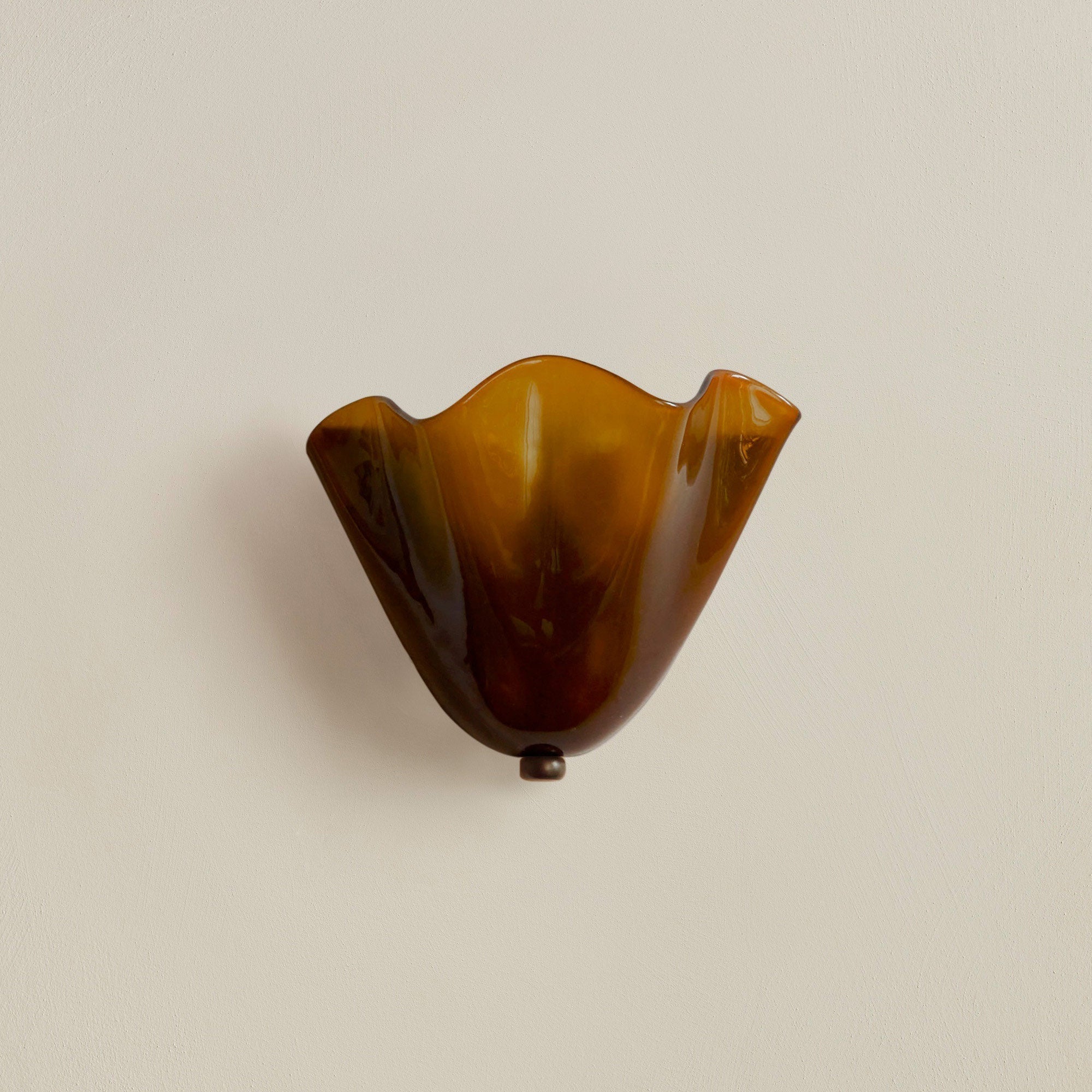 Retro Buntglas Rockmuschel LED-Wandleuchte 1-flammig