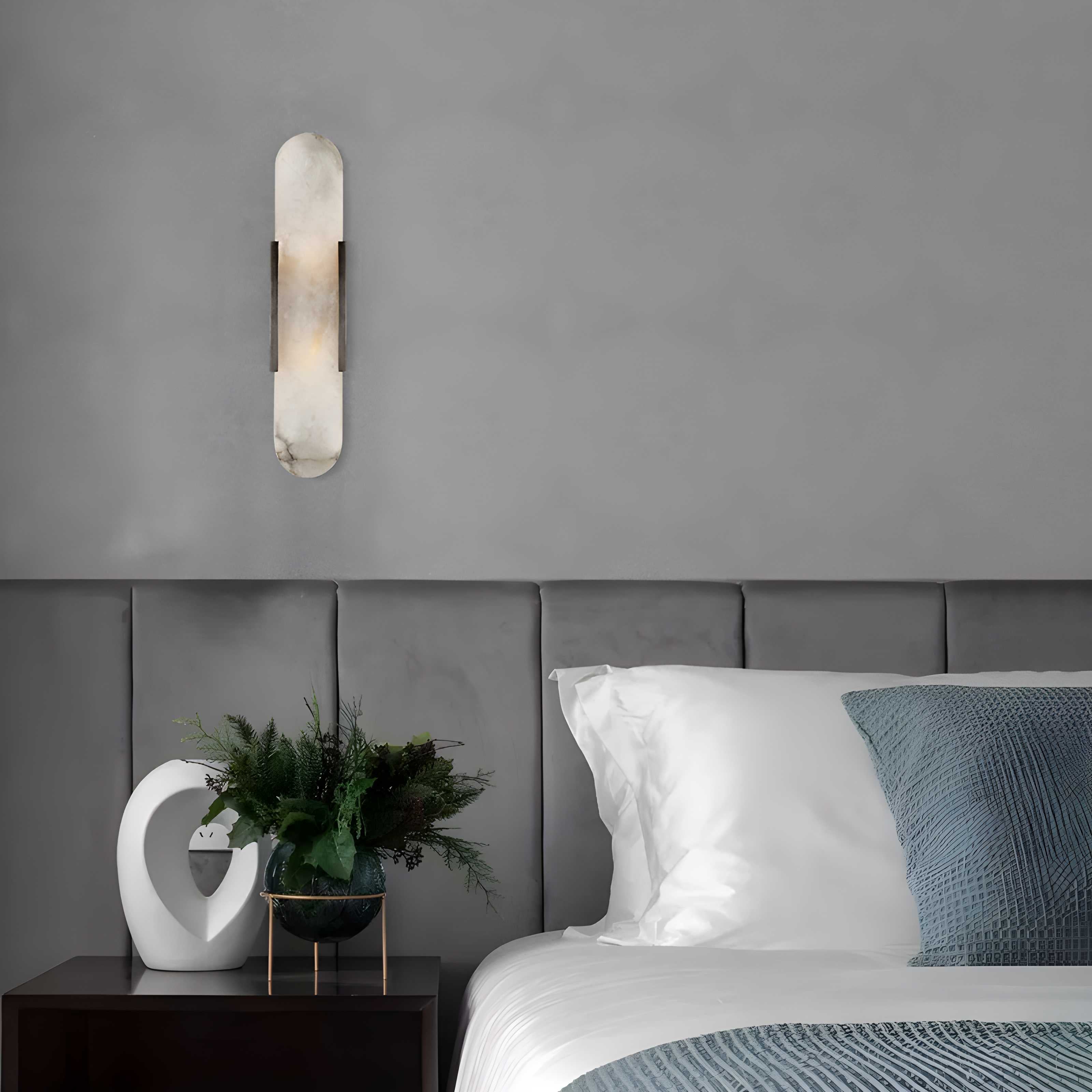 Applique da parete nordica in alabastro e marmo LED 1 luce