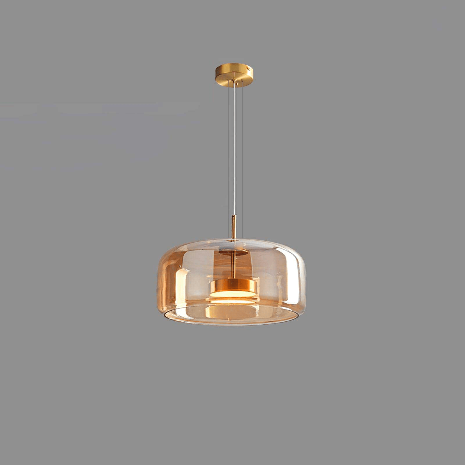 Moderne LED-Hängeleuchte mit Rauchglas-Kuppel, 1-flammig  