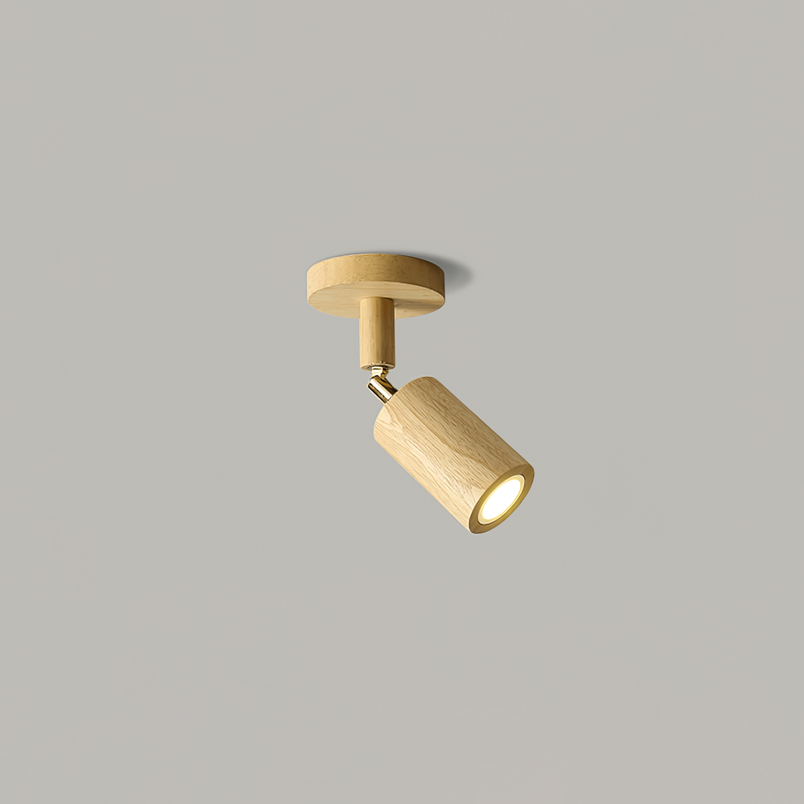 Foco ajustable japonés de madera con LED 1 luz