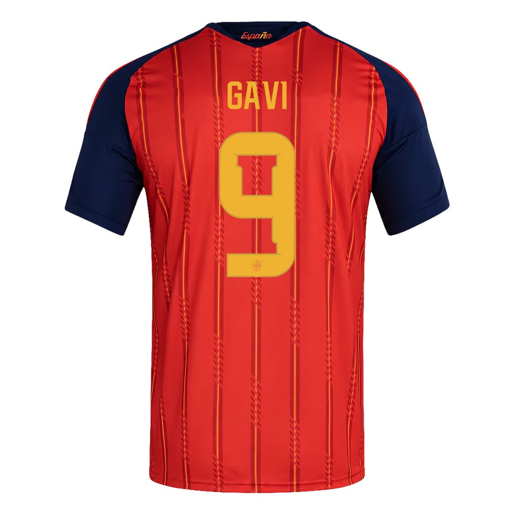 Spain 2026 Two-Star World Cup Champions Men's Home Jersey – Gavi #9