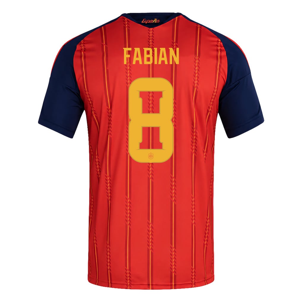 Maglia Home Uomo Spagna Campione del Mondo 2026 Due Stelle – Fabián Ruiz #8