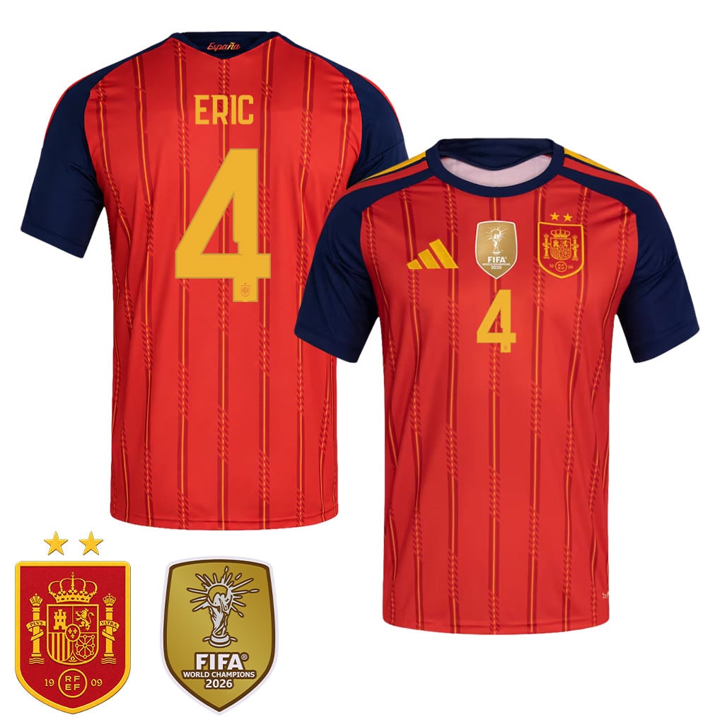 Spain 2026 Two-Star World Cup Champions Men's Home Jersey – Eric García #4