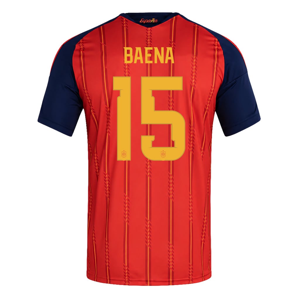 Camiseta local masculina de España 2026, campeones del Mundial con dos estrellas – Álex Baena #15