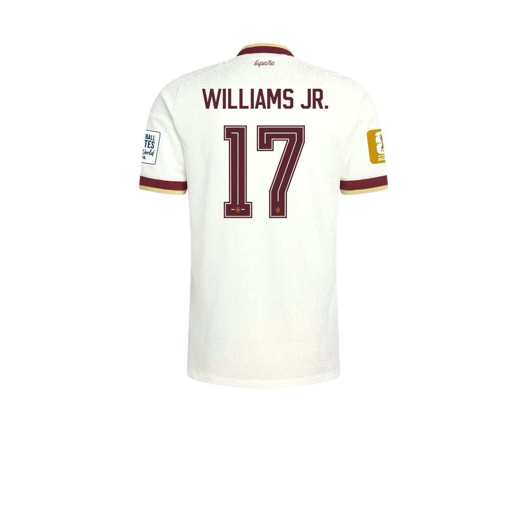 Maglia Trasferta Uomo Campioni del Mondo Due Stelle Spagna 2026 – Nico Williams #17