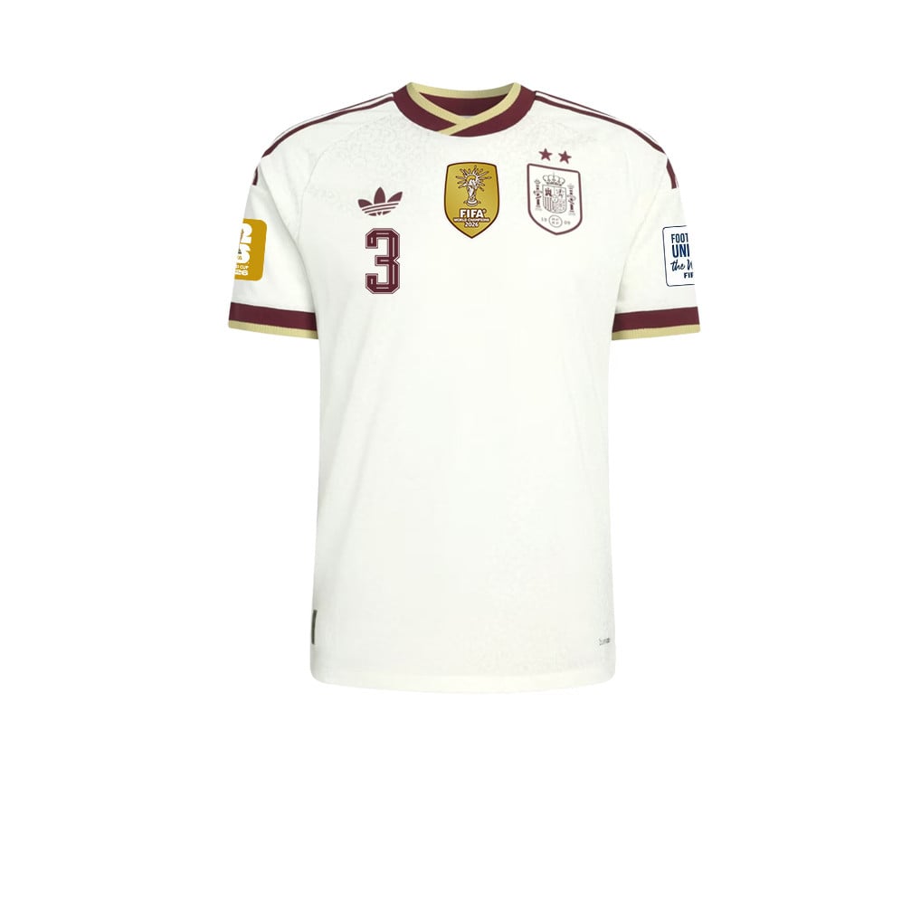Camiseta visitante masculina de España 2026, campeones del Mundial con dos estrellas – Álex Grimaldo #3