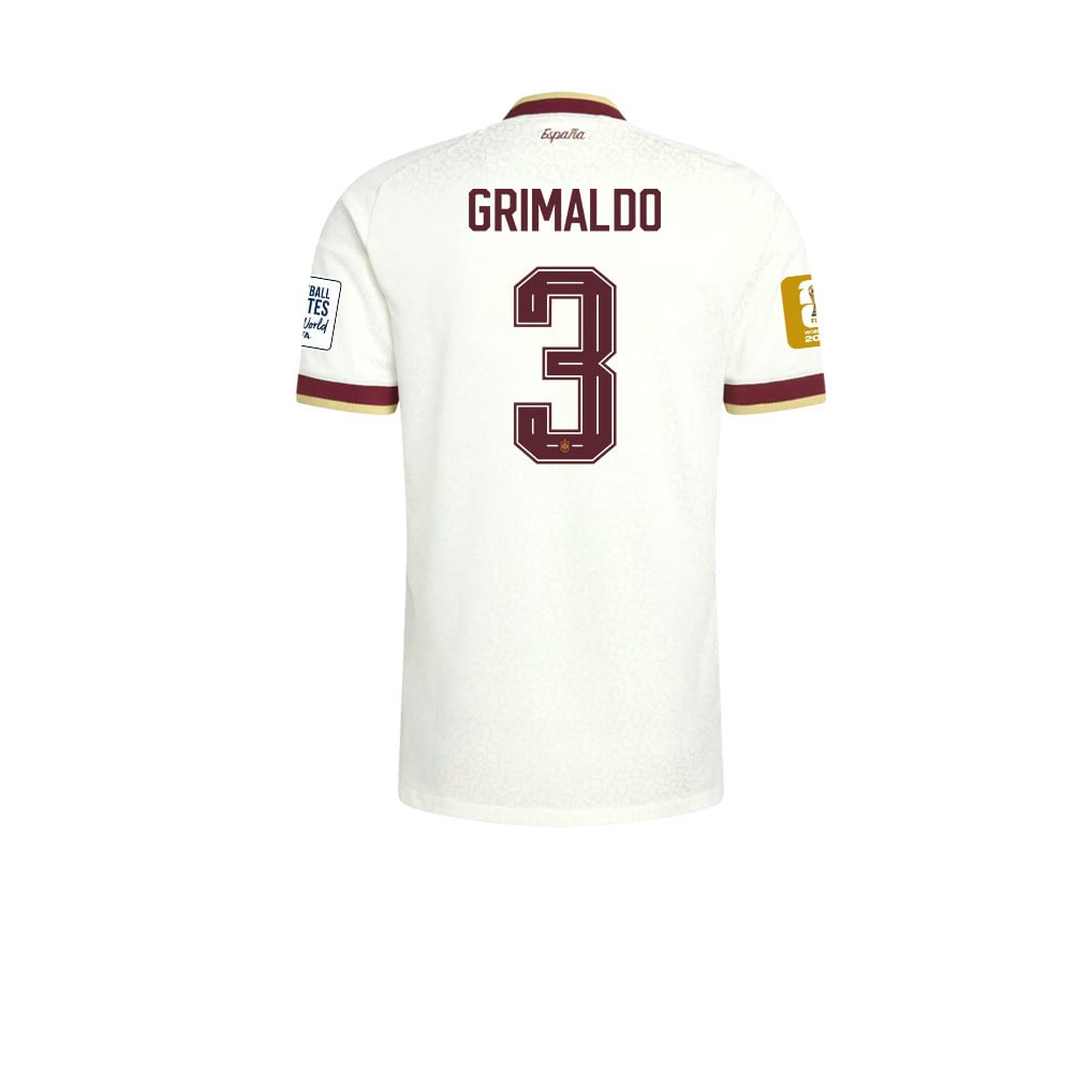 Camiseta visitante masculina de España 2026, campeones del Mundial con dos estrellas – Álex Grimaldo #3