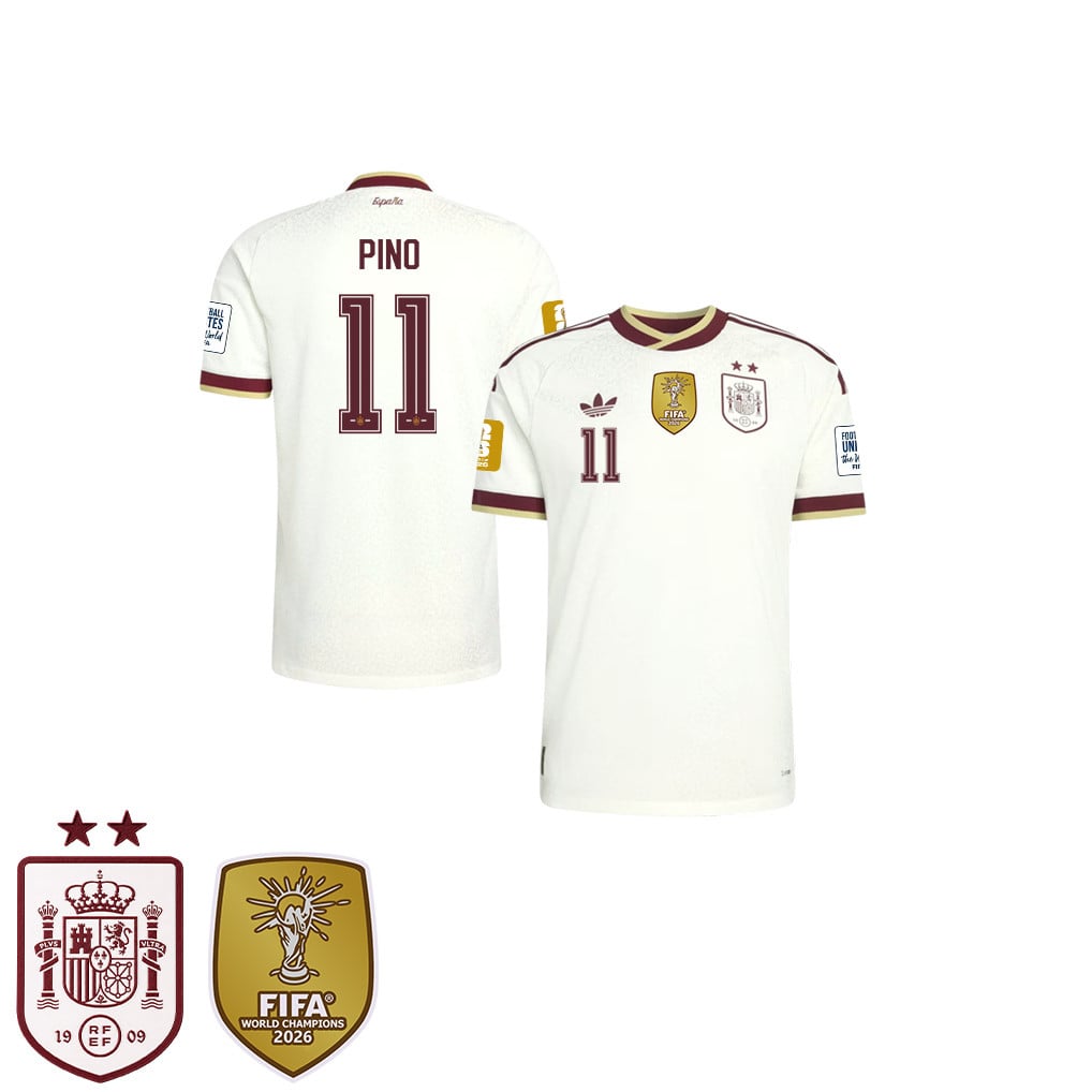 Spanien 2026 Zwei-Sterne-Weltmeister Kinder Auswärtstrikot – Yeremy Pino #11