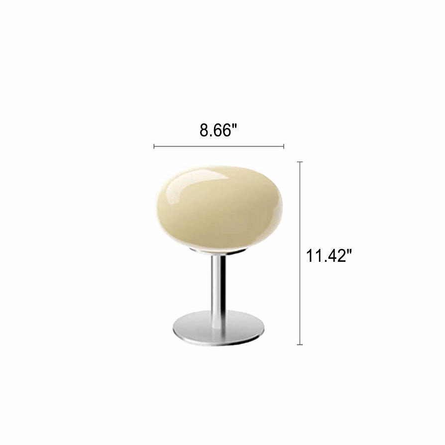 Lampada da tavolo nordica vintage in vetro rotondo a 1 luce