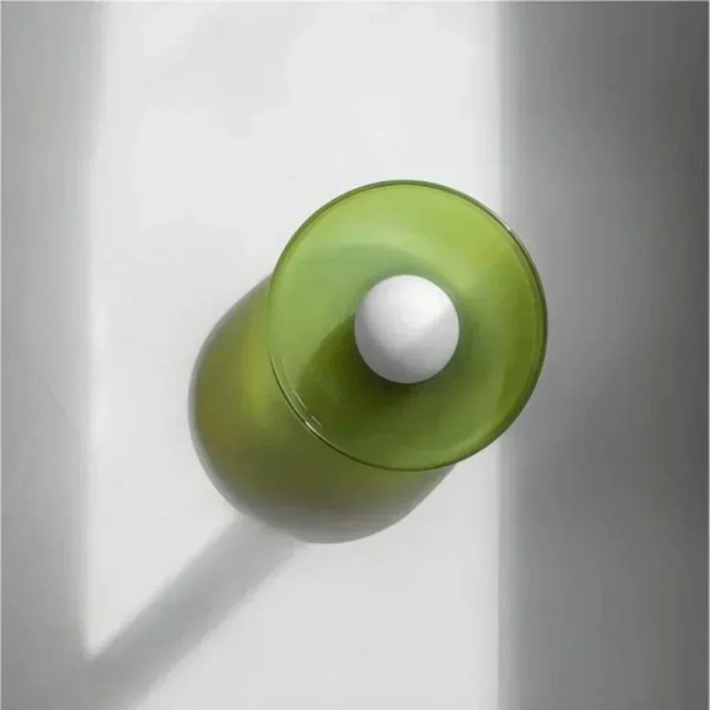 Modern Glass Disc Ceiling and Wall Light LED 1-Light