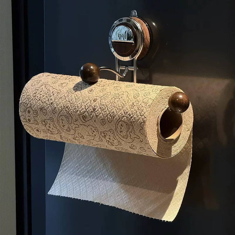 No-Drill Suction Stainless Steel Toilet Paper Holder – Rustproof & Easy to Install