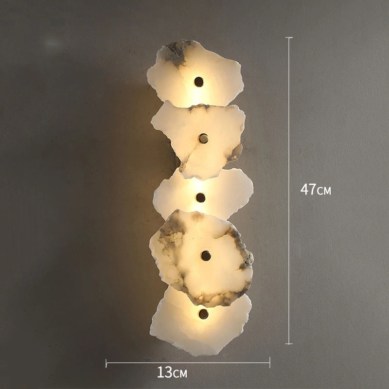 Applique da parete in marmo irregolare moderna LED 1 luce