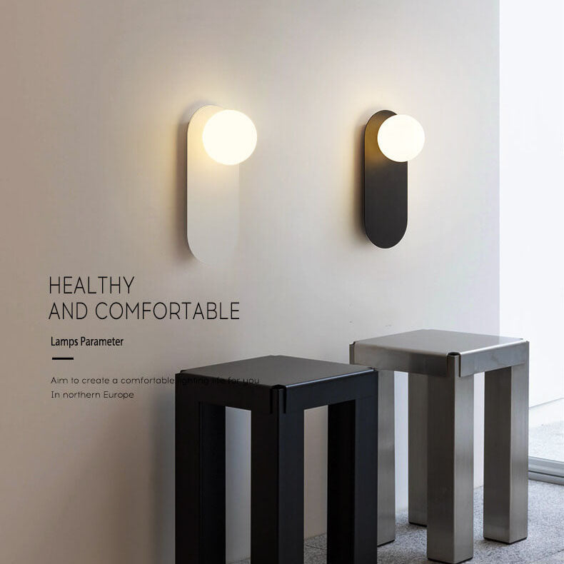 Nordische minimalistische Glas Globus Wandleuchte 1-flammig