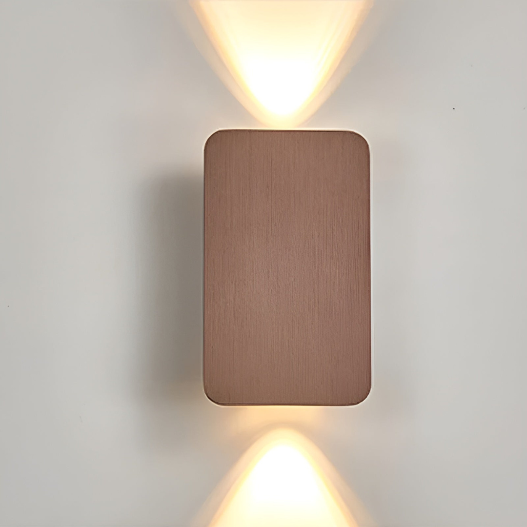 Minimalistische Glas LED-Wandleuchte 2-flammig