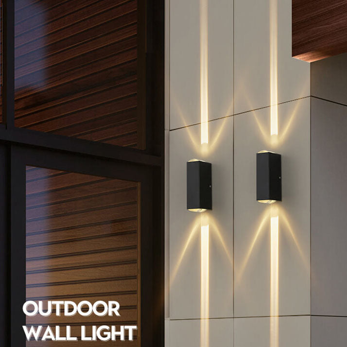 Aplique de pared LED rectangular moderno para exteriores 1 luz Ip65