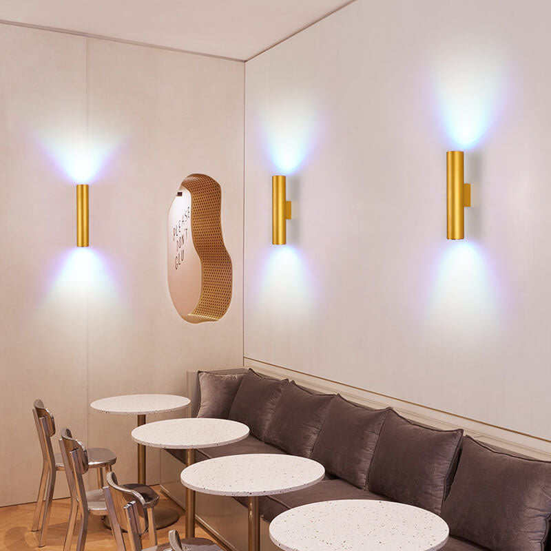 Applique da parete moderna cilindrica LED 2 luci