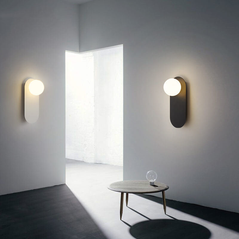 Nordische minimalistische Glas Globus Wandleuchte 1-flammig