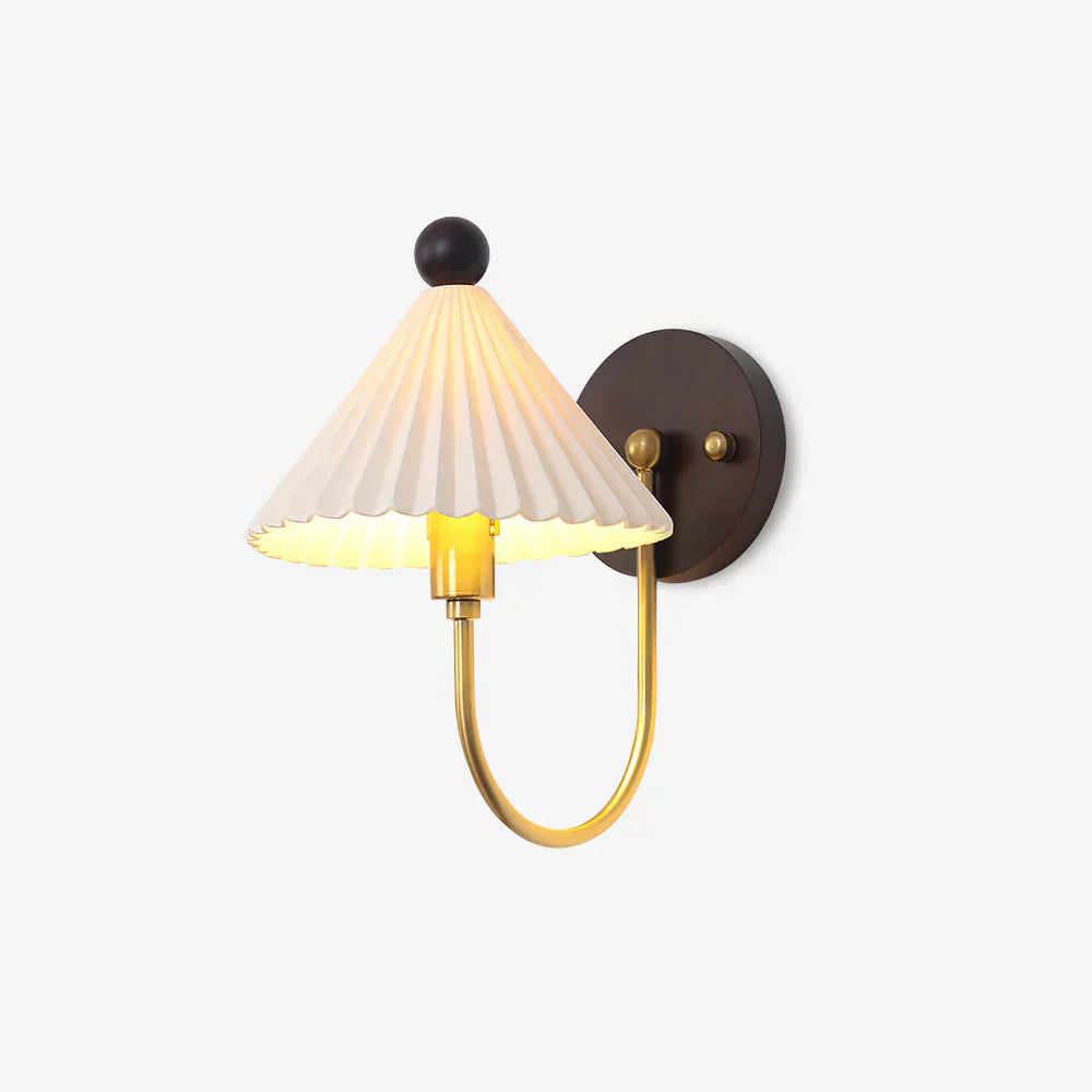 Retro nordischer Keramik Falten Wandleuchter LED 1-Flammig