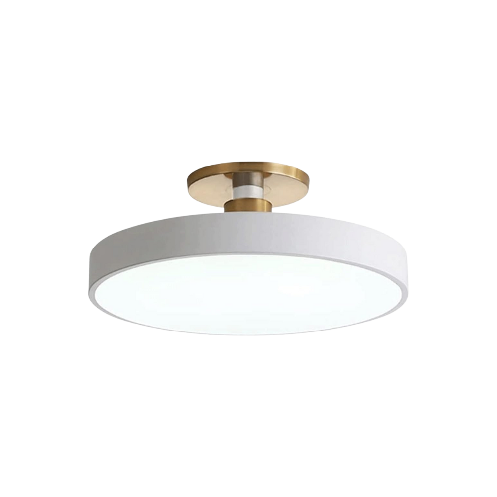 Lampada da soffitto rotonda in ottone LED moderna 1 luce