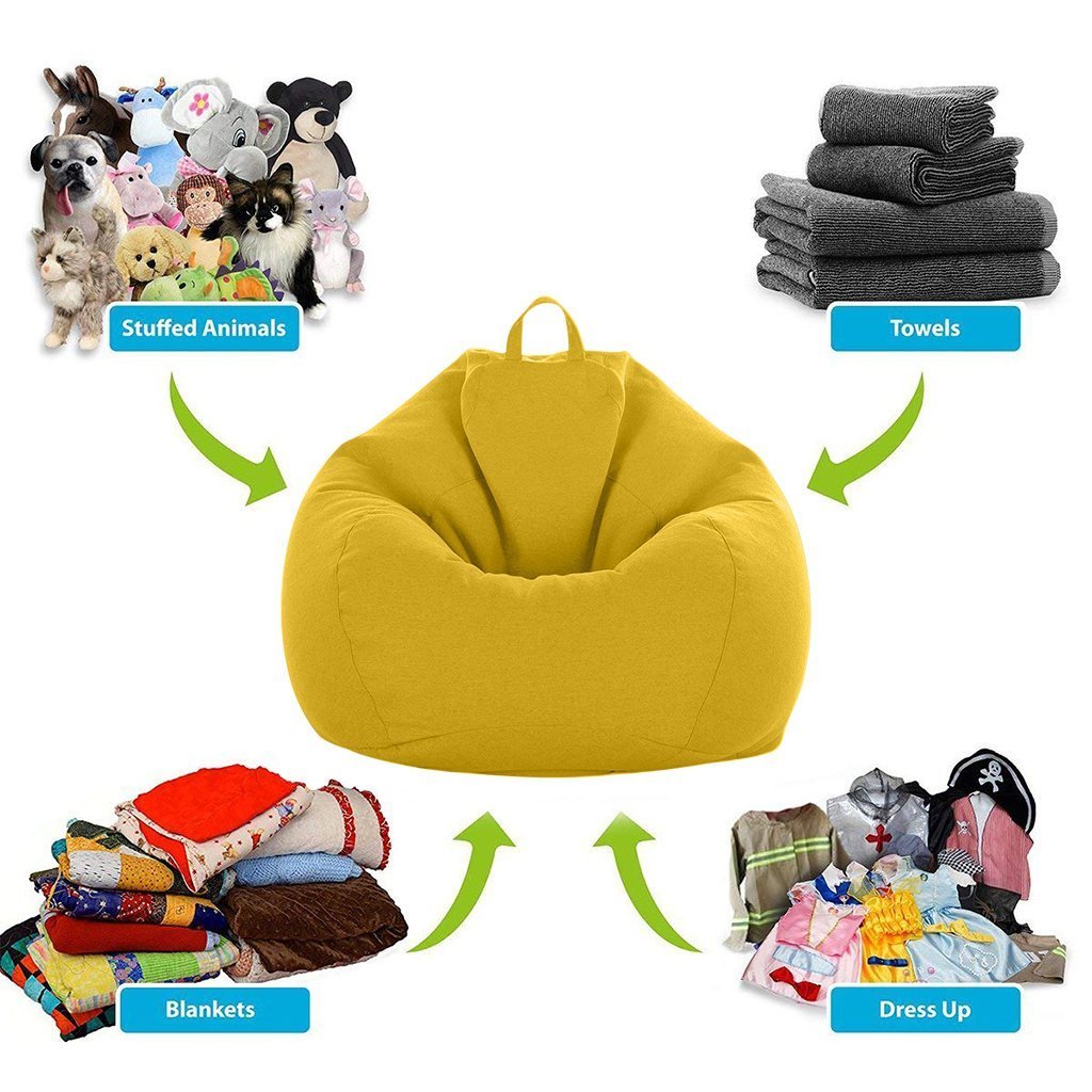 Copertura in Lino Naturale per Sacco a Fagioli per Peluche
