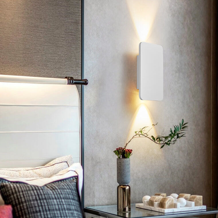 Nordische minimalistische Glas rechteckige LED Wandleuchte 2-flammig