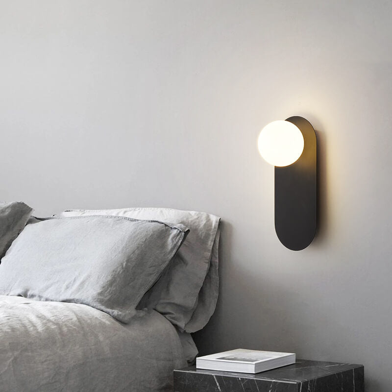 Nordische minimalistische Glas Globus Wandleuchte 1-flammig
