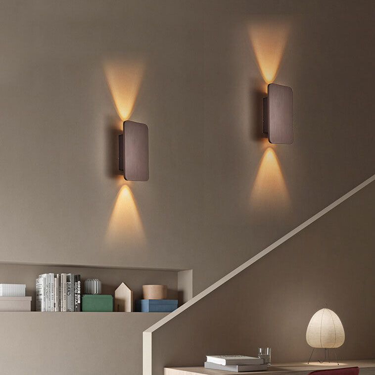 Nordische minimalistische Glas rechteckige LED Wandleuchte 2-flammig