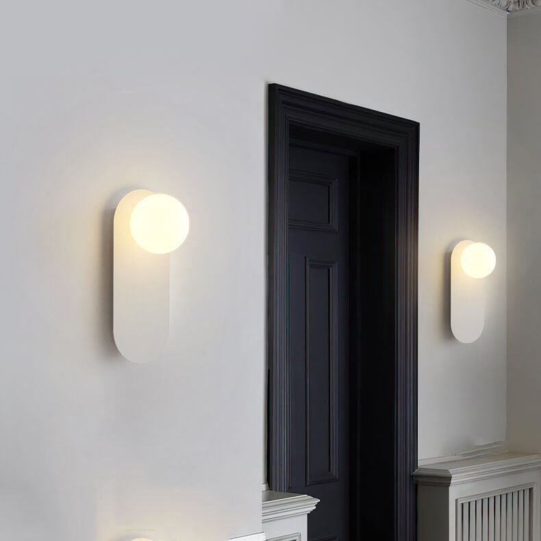 Nordische minimalistische Glas Globus Wandleuchte 1-flammig