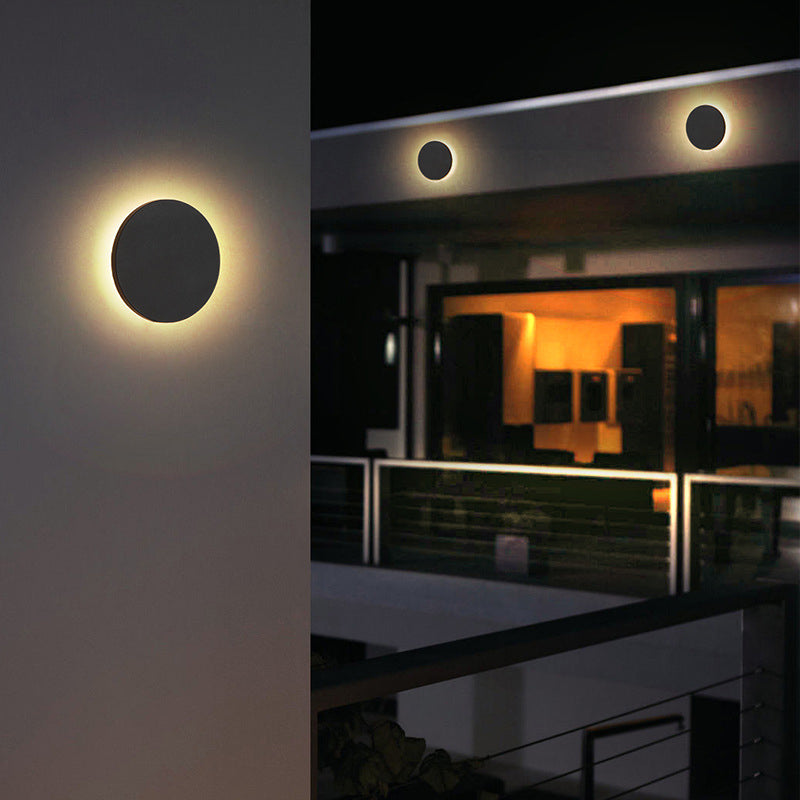 Applique da parete rotonda minimalista moderna LED IP65 per esterni 1 luce