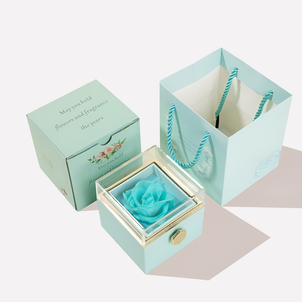 Eternal Rose With Custom Engraved Necklace