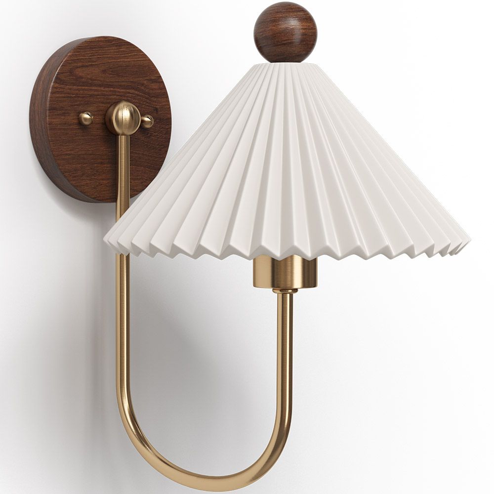 Retro nordischer Keramik Falten Wandleuchter LED 1-Flammig