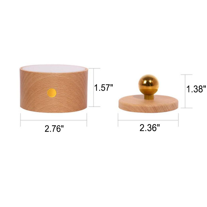 Minimalist Wooden Round LED Wall Sconce 1-Light