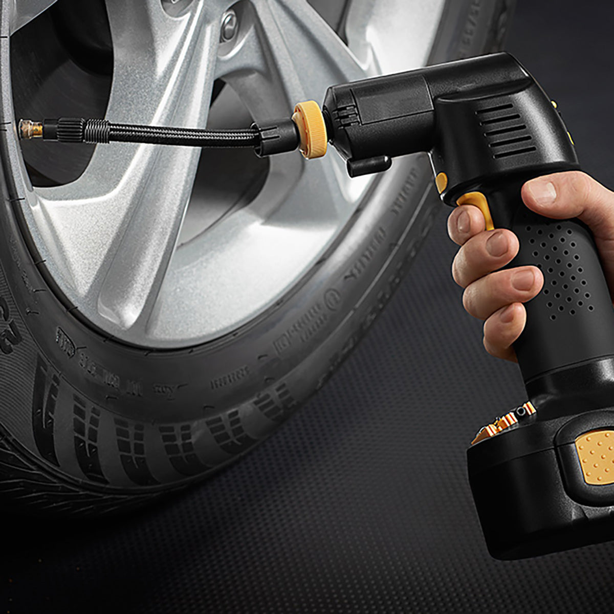 Inflador de neumáticos con parada automática sin cable de Frosetpro