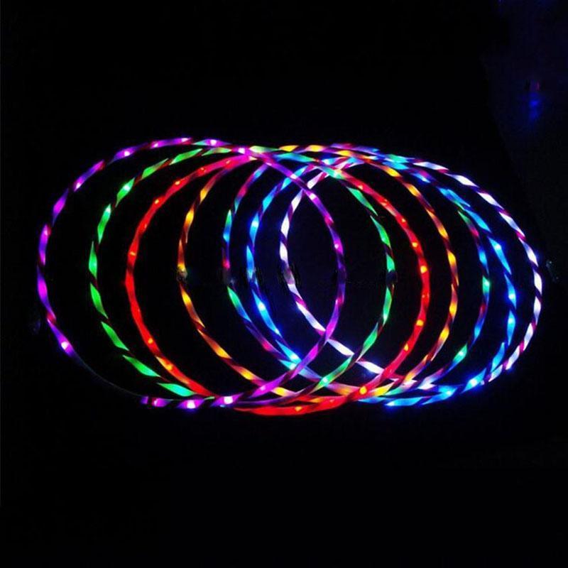 35''to 24" 24 to 10-LED Lights Glow in Dark Hula Hoop