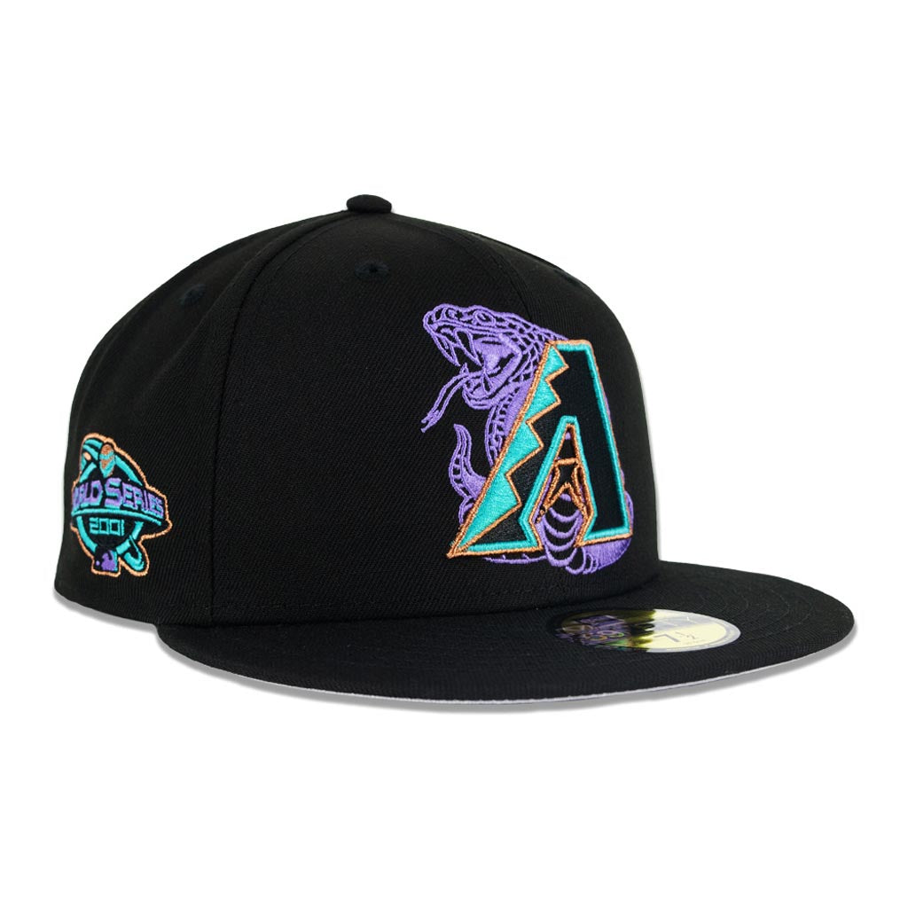 MLB Arizona Diamondbacks New Era Dubbel Visie 59FIFTY Fitted Pet - Zwart